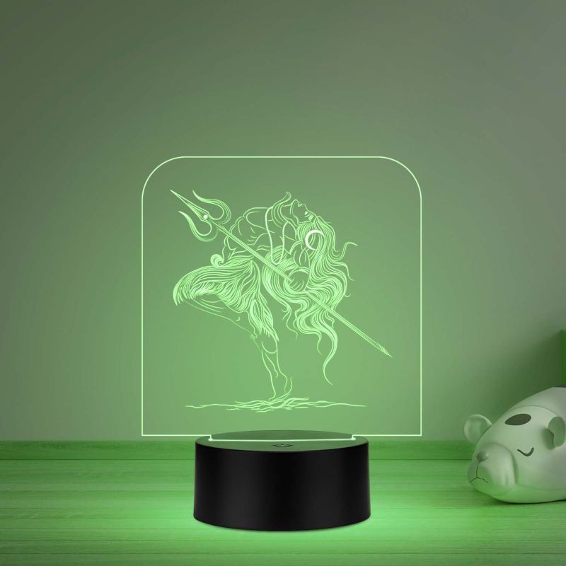 Shiv shambhu 3D Illusion lamp MULTICOLORED Light